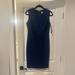 Calvin Klein Blue and Black Midi Dress
